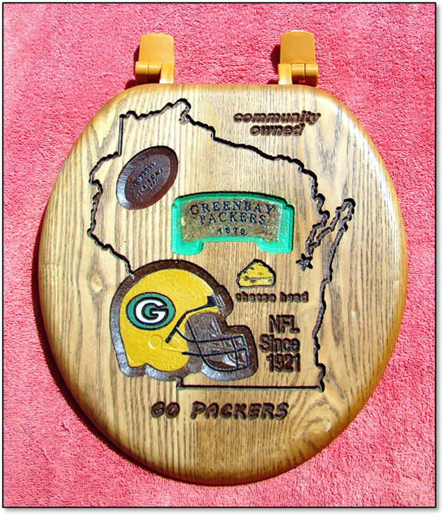 Green Bay Packers Toilet Paper – Single Roll – NFL Fan Bathroom Gear