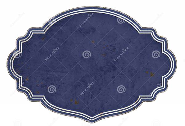 Enamel Sign Blank Blue Background Plaque Stock Image - Image of ...