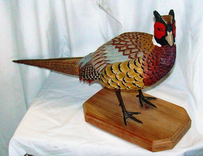 A bird statue on a wooden stand

AI-generated content may be incorrect.