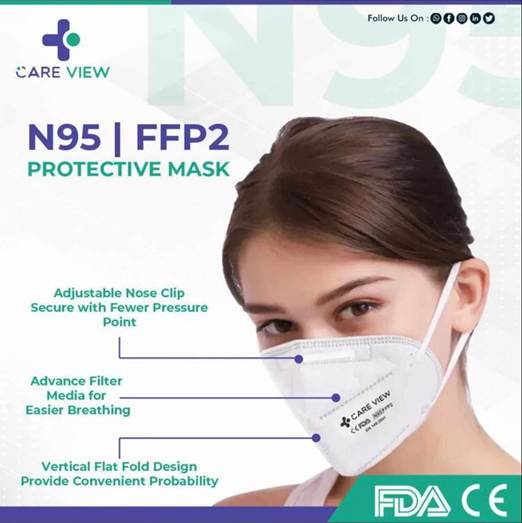 CARE VIEW Number of Layers: 6 Layers N 95 mask with respirator at ₹ 30 ...