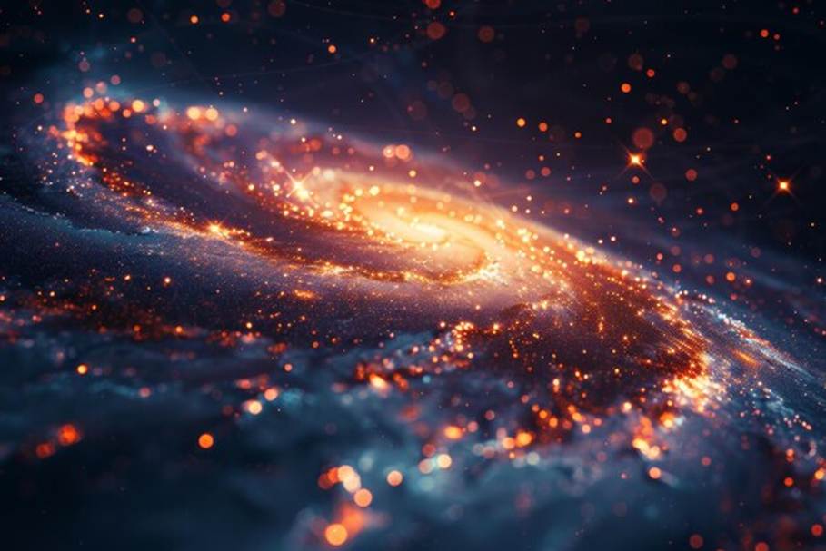 Premium Photo | Cosmic Microwave Background Glow in a Spiral Galaxy