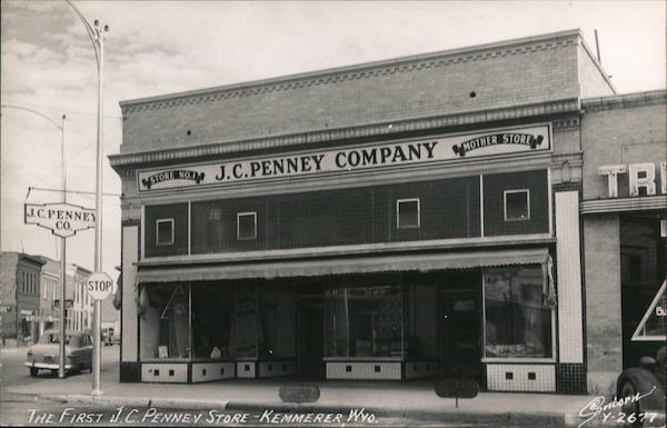 The First J.C. Penney Store Kemmerer, WY Postcard