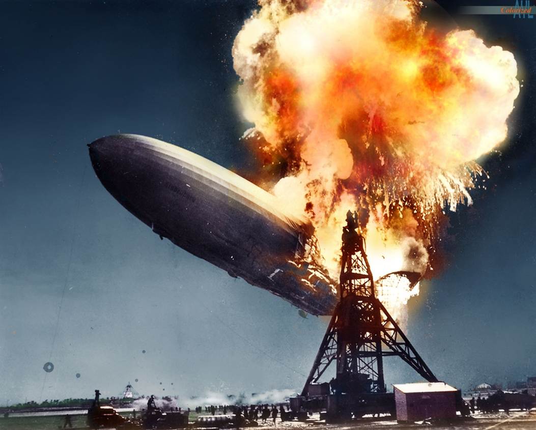 The Hindenburg disaster, Lakehurst, NJ, May 6th 1937 | Hindenburg ...