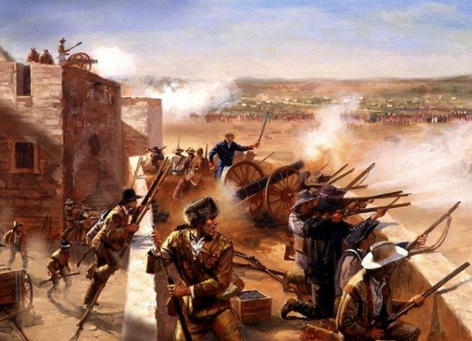 A painting of soldiers fighting with cannons

AI-generated content may be incorrect.