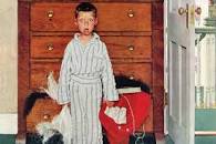 Image result for norman rockwell flustered boy discovering santa isn't real