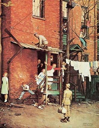 The homecoming, 1945 - Norman Rockwell